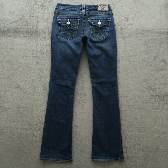True Religion Jeans Women's Size 26 Blue Low-Rise Becky Bootcut Denim 33" Inseam - Picture 1 of 16